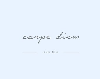 Carpe Diem Tattoo - Etsy Denmark Carpe Diem Tattoo - Etsy Denmark