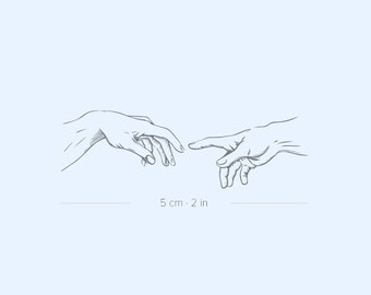 Premium Vector  Adam and god hands one line drawing on white isolated  background