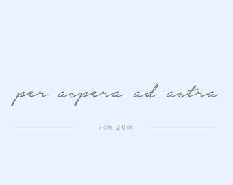 Per Aspera Ad Astra Temporary Tattoo Sticker set of 2 - Etsy