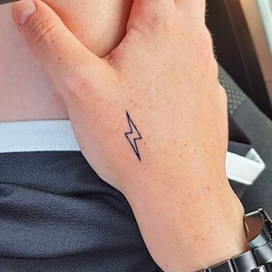 Tatouage semi-permanent de 2 semaines avec contour en éclair (Ensemble de 2)