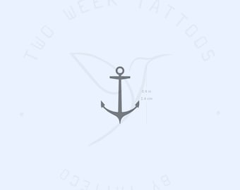 Anchor Semi-Permanent 2-Week Tattoo (Set of 2)