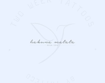 Hakuna Matata Semi-Permanent Tattoo (Set of 2)