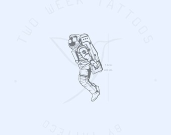 Semi-permanente tattoo van astronaut (set van 2)