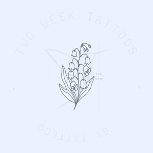 Tatouage semi-permanent de 2 semaines au muguet (Ensemble de 2)
