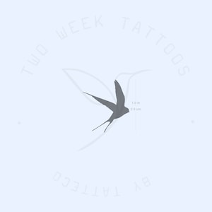Tatouage semi-permanent oiseau hirondelle volante (lot de 2)
