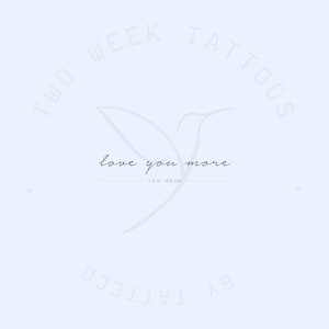 Je t’aime plus tatouage semi-permanent (Ensemble de 2)