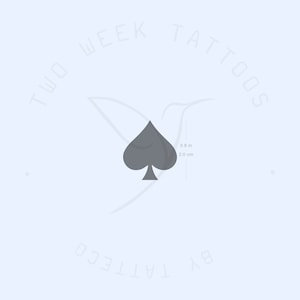 Spade Semi-Permanent Tattoo (Set of 2)