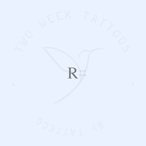 R Serif Semi-Permanent Tattoo (Set of 2)