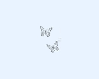 Butterfly Couple Semi-Permanent 2-Week Tattoo (Set of 2)