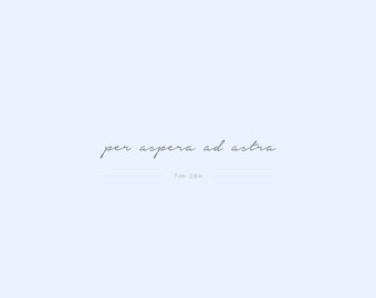 Per Aspera Ad Astra 2-Week Semi-Permanent Tattoo (Set of 2)