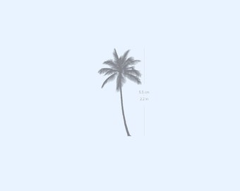Palm Tree Semi-Permanent 2-Week Tattoo (Set of 2)