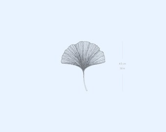 Ginkgo Leaf Semi-Permanent 2-Week Tattoo (Set of 2)