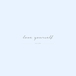 Love Yourself Semi-Permanent 2-Week Tattoo (Set of 2)