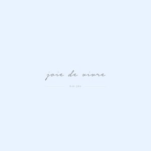 Joie De Vivre Semi-permanent 2-week Tattoo set of 2 - Etsy