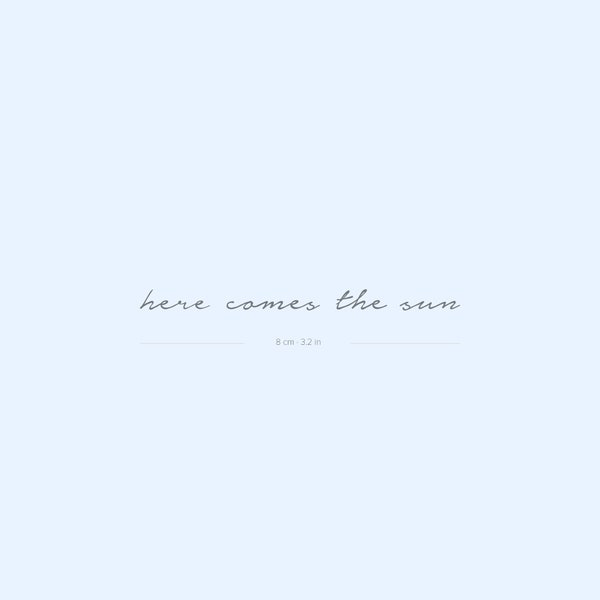 Here Comes The Sun Semi-Permanent Tattoo (Set of 2)