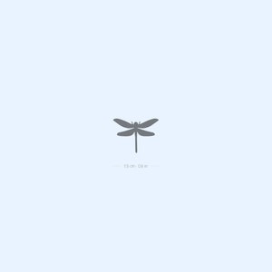 Small Minimalist Dragonfly Semi-Permanent 2-Week Tattoo (Set of 2)