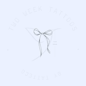 Ribbon Bow Semi-Permanent Tattoo (Set of 2)