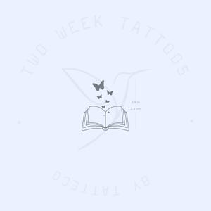 Butterfly Book Semi-Permanent Tattoo (Set of 2)