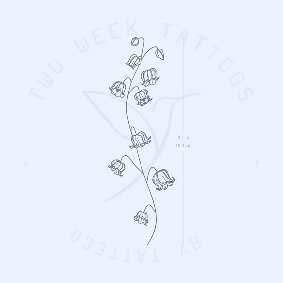 Lily of the Valley Semi-permanent Tattoo (set of 2) - Etsy