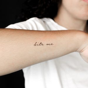 Bite Me Semi-Permanent 2-Week Tattoo (Set of 2)