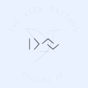 I Am Greater Than My Highs And Lows Symbol Semi-Permanent Tattoo (Set of 2)