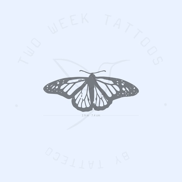 Common Tiger Butterfly Semi-Permanent Tattoo (Set of 2)
