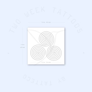 Triskelion - Triple Spiral Symbol Semi-permanent Tattoo (set of 2) - Etsy