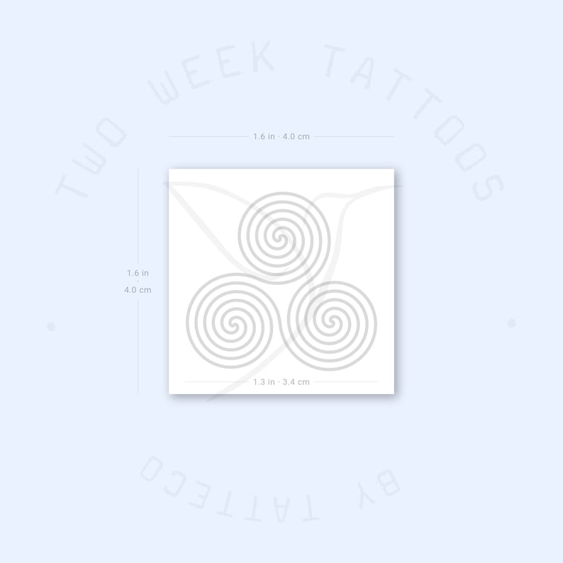 Triskelion - Triple Spiral Symbol Semi-permanent Tattoo (set of 2) - Etsy