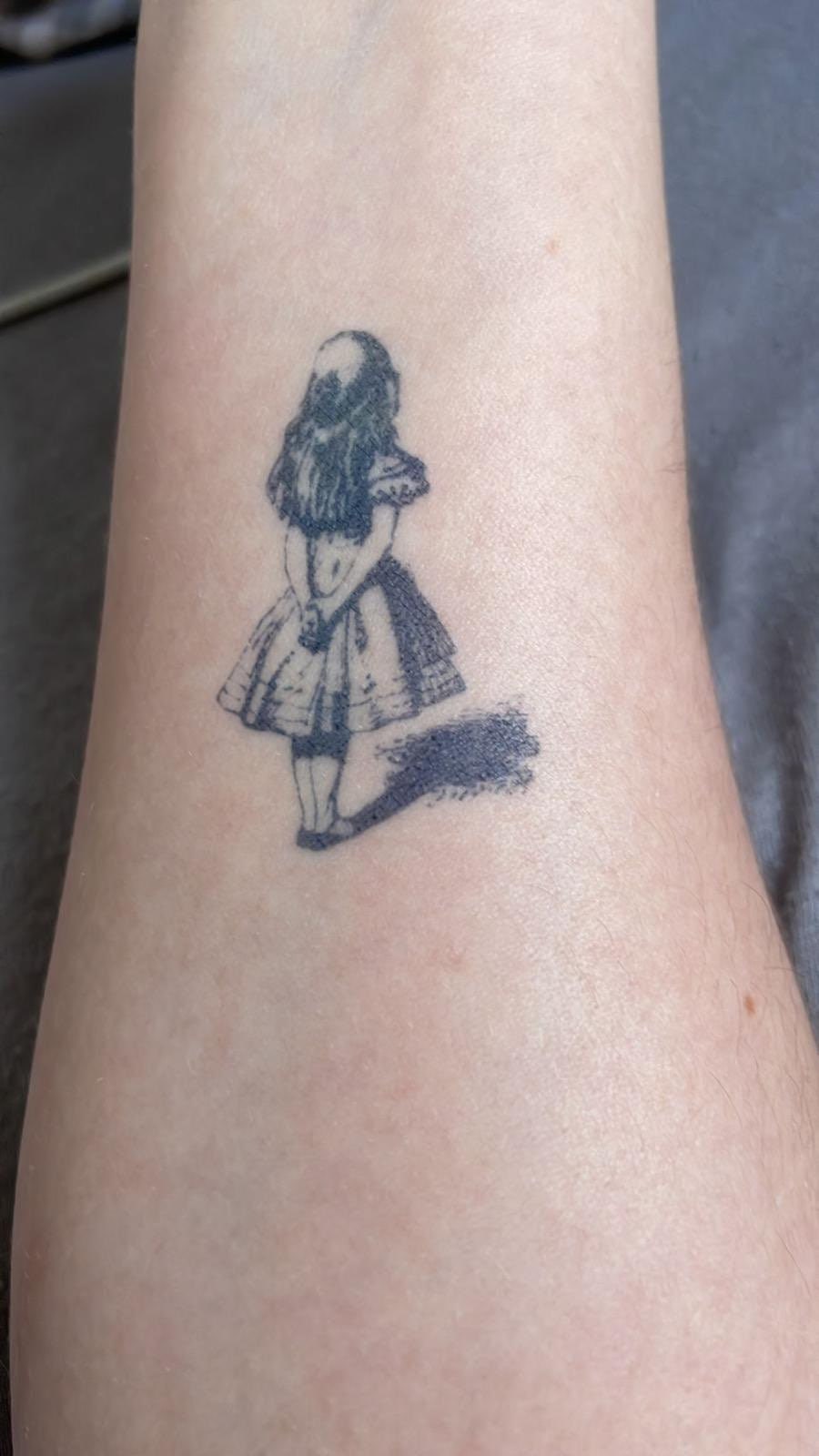 Alice Wonderland Tattoo - Etsy Alice Wonderland Tattoo - Etsy