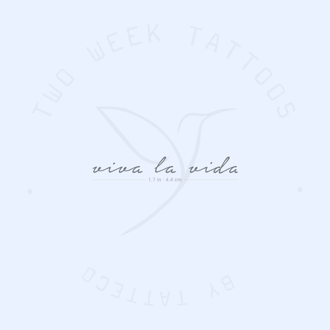 Viva La Vida Semi-permanent Tattoo (set of 2) - Etsy