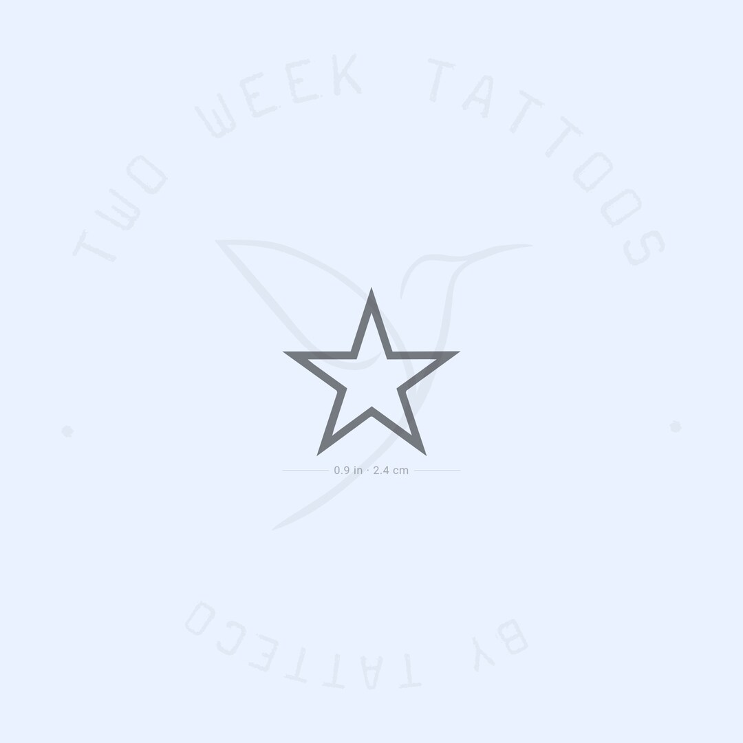 Star Outline Semi permanent Tattoo set Of 2 Etsy star-outline-semi-permanent-tattoo-set-of-2-etsy