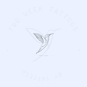 Tatouage semi-permanent colibri fin (Ensemble de 2)