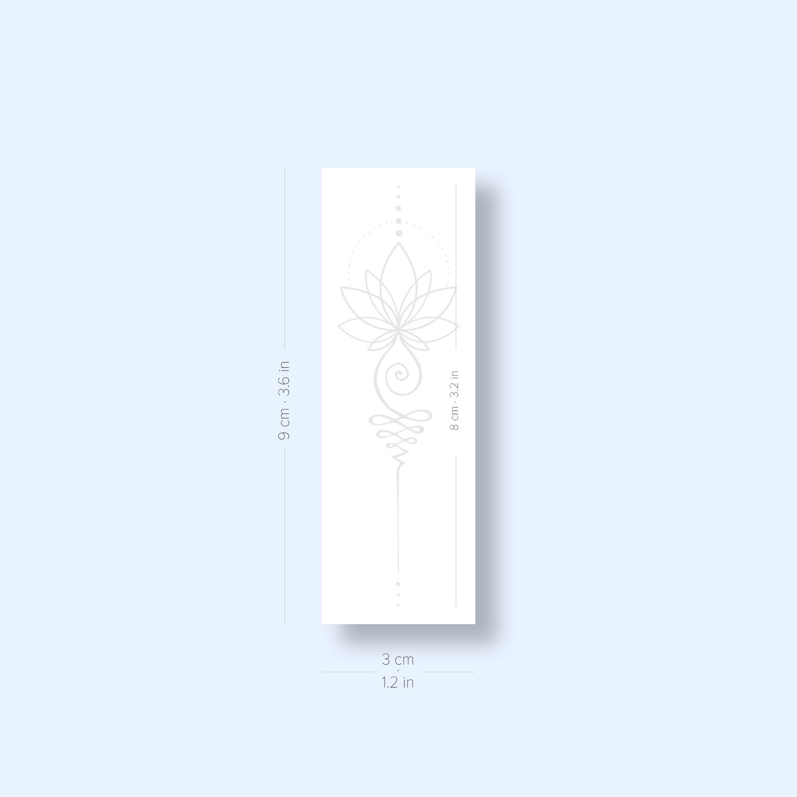Unalome Lotus Semi-permanent 2-week Tattoo set of 2 - Etsy