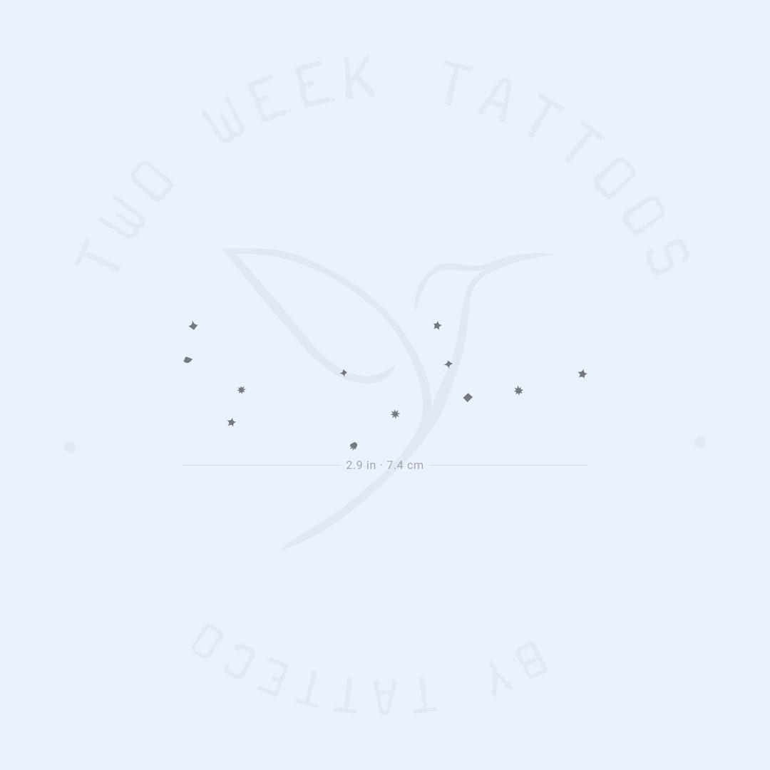 Minimalist Virgo Constellation Semi-permanent Tattoo set of 2 - Etsy