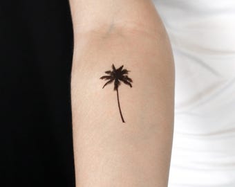 Palm Tree Semi-Permanent 2-Week Tattoo (Set of 2)