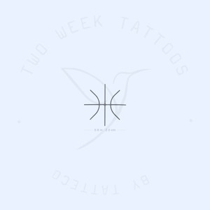 Basketball Semi-Permanent Tattoo (Set of 2)