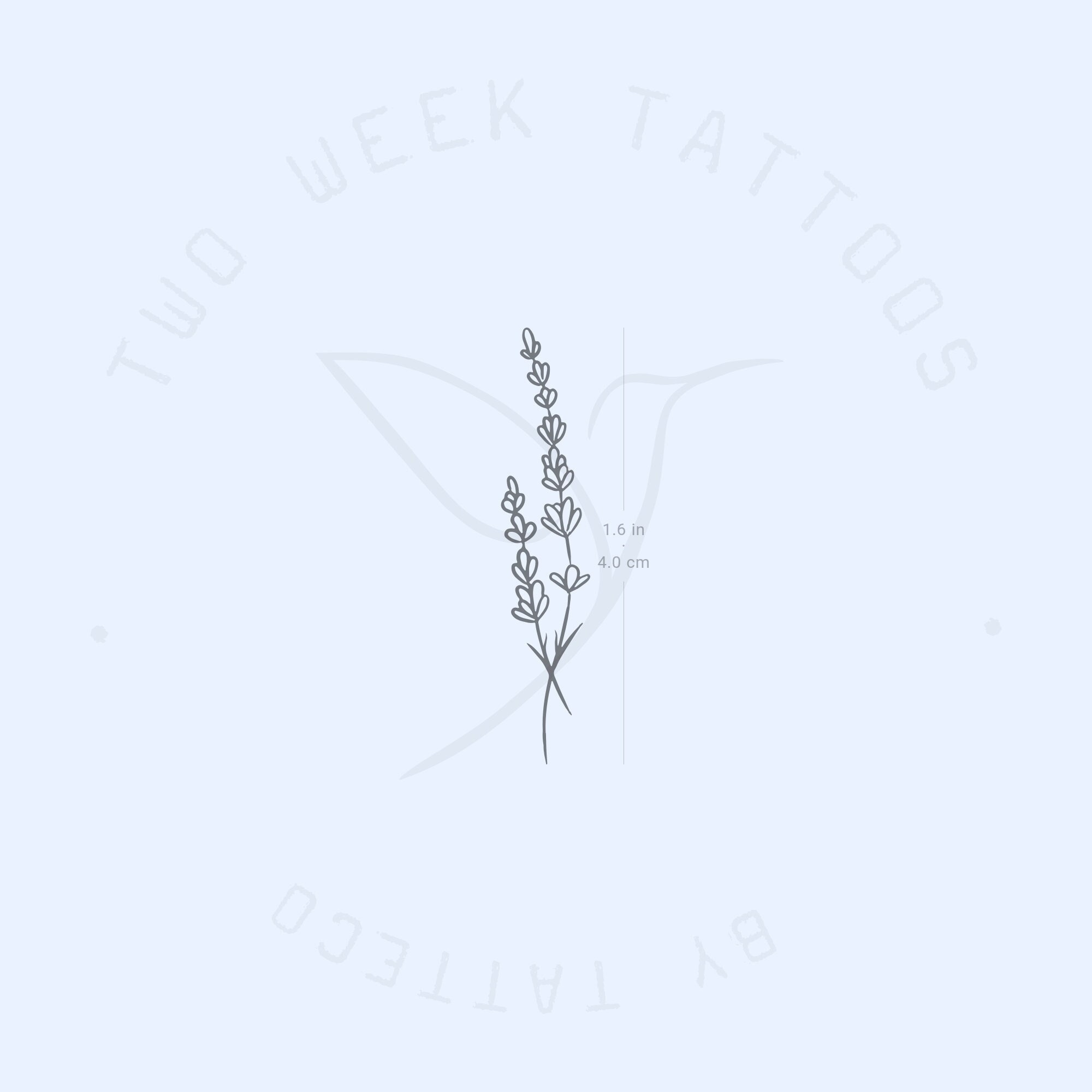 Lavender Semi-permanent 2-week Tattoo set of 2 - Etsy