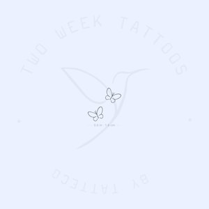 Minimalist Butterfly Couple Semi-Permanent Tattoo (Set of 2)