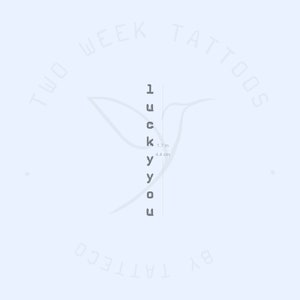 Tatuagem semipermanente Lucky You (conjunto de 2)