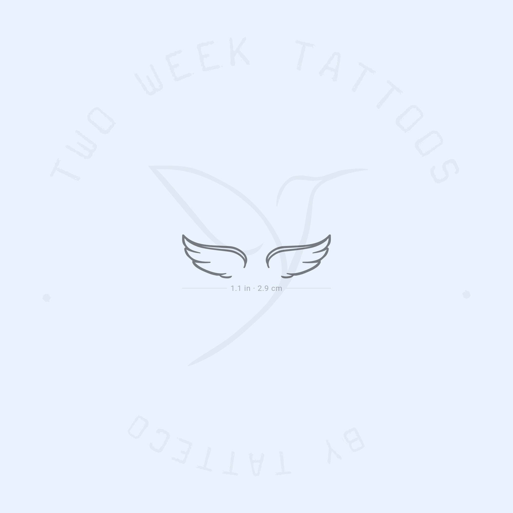 Angel Wing Couple Semi-Permanent 2-Week Tattoo (Set of 2)