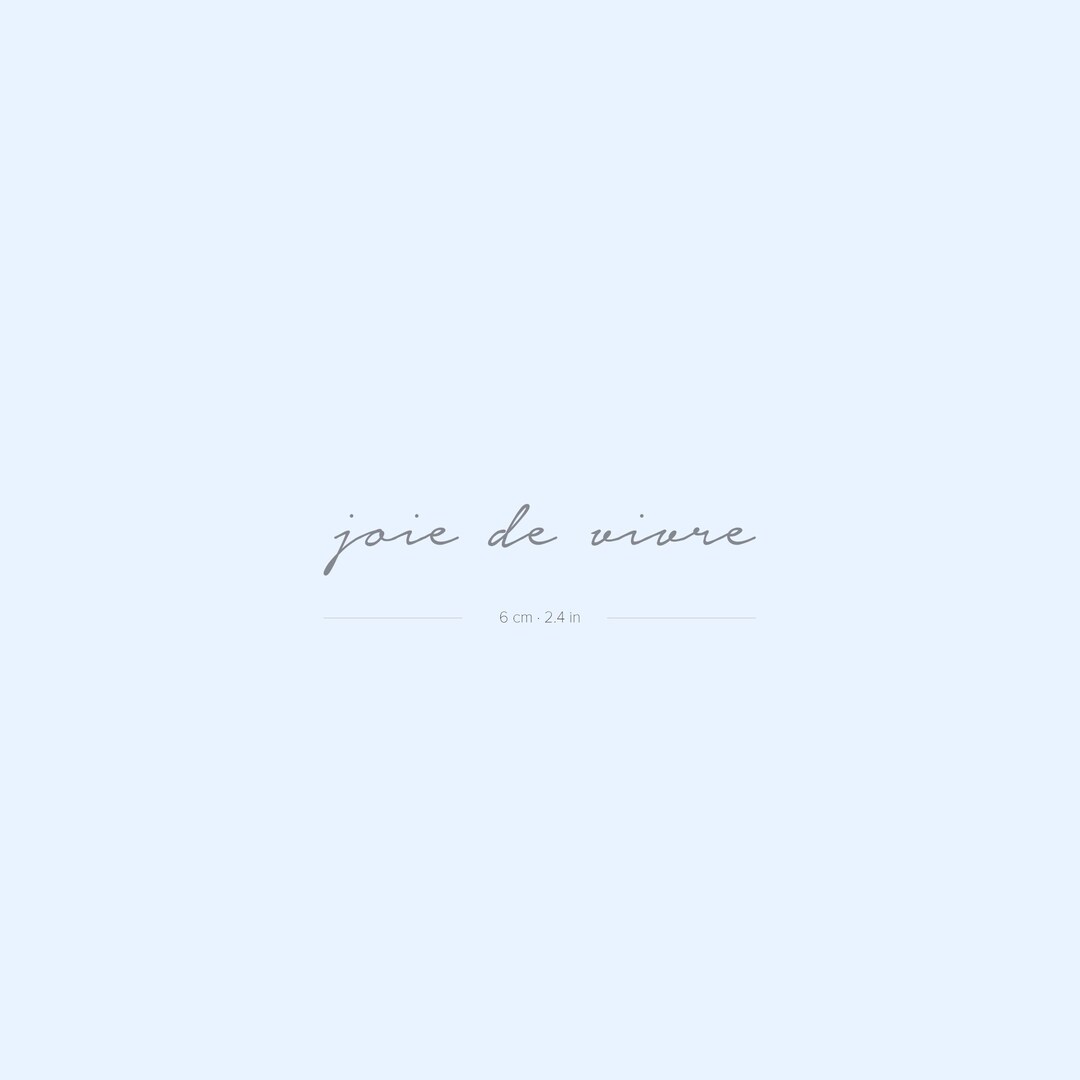 Joie De Vivre Semi-permanent 2-week Tattoo set of 2 - Etsy