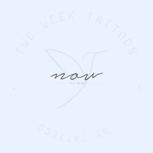 Now Semi-Permanent Tattoo (Set of 2)
