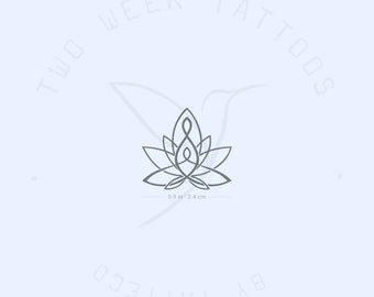 Motherhood Lotus Semi-Permanent Tattoo (Set of 2)