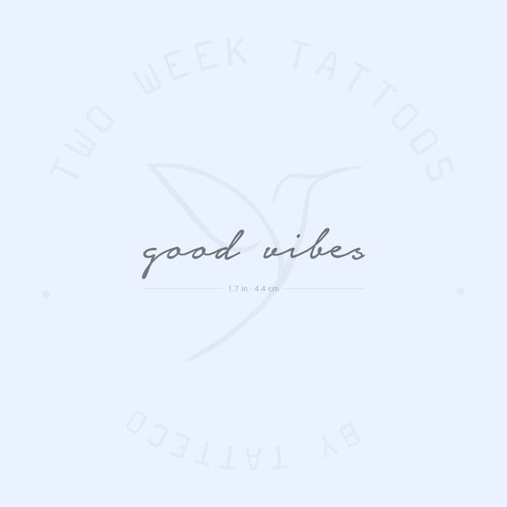 Simply Inked Good Vibes Temporary Tattoo, Letter Tattoo for Girls Boys Men  Women waterproof Sticker Size: 2.5 X 4 inch 1pc. l Black l 2g : Amazon.in:  Beauty