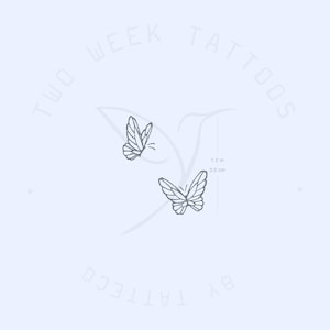 Delicate Butterfly Duo Semi-Permanent Tattoo (Set of 2)