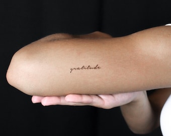 Gratitude Semi-Permanent 2-Week Tattoo (Set of 2)