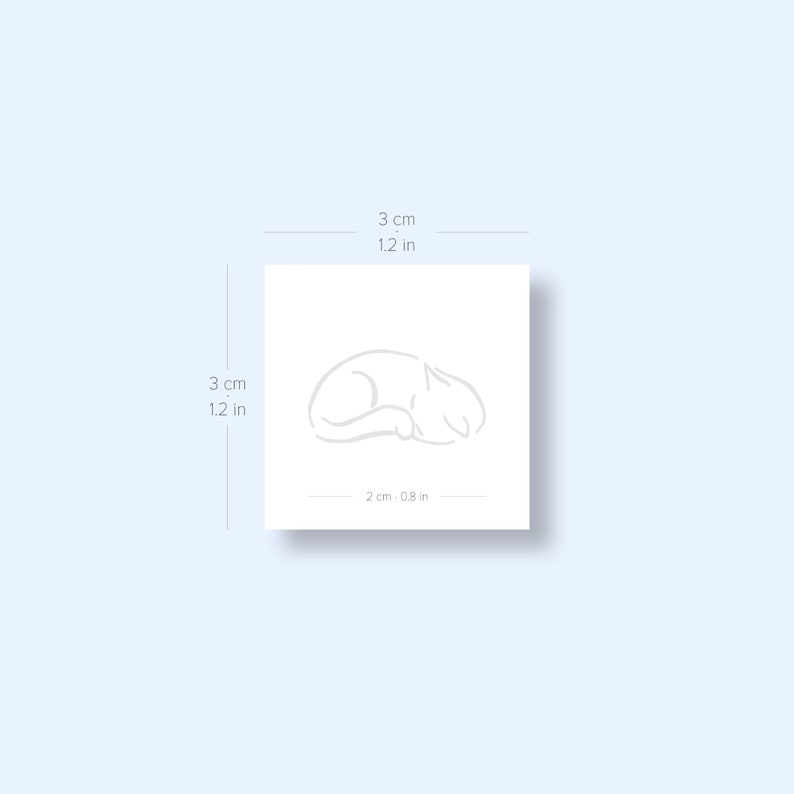 twoweektattoos Sleepy Cat Tattoo - Thumbnail 3