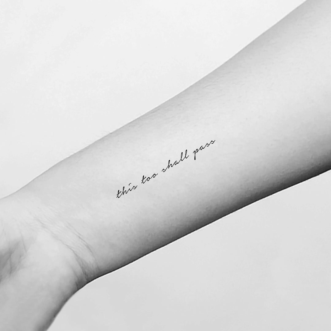 This Too Shall Pass Semi-permanent 2-week Tattoo set of 2 - Etsy