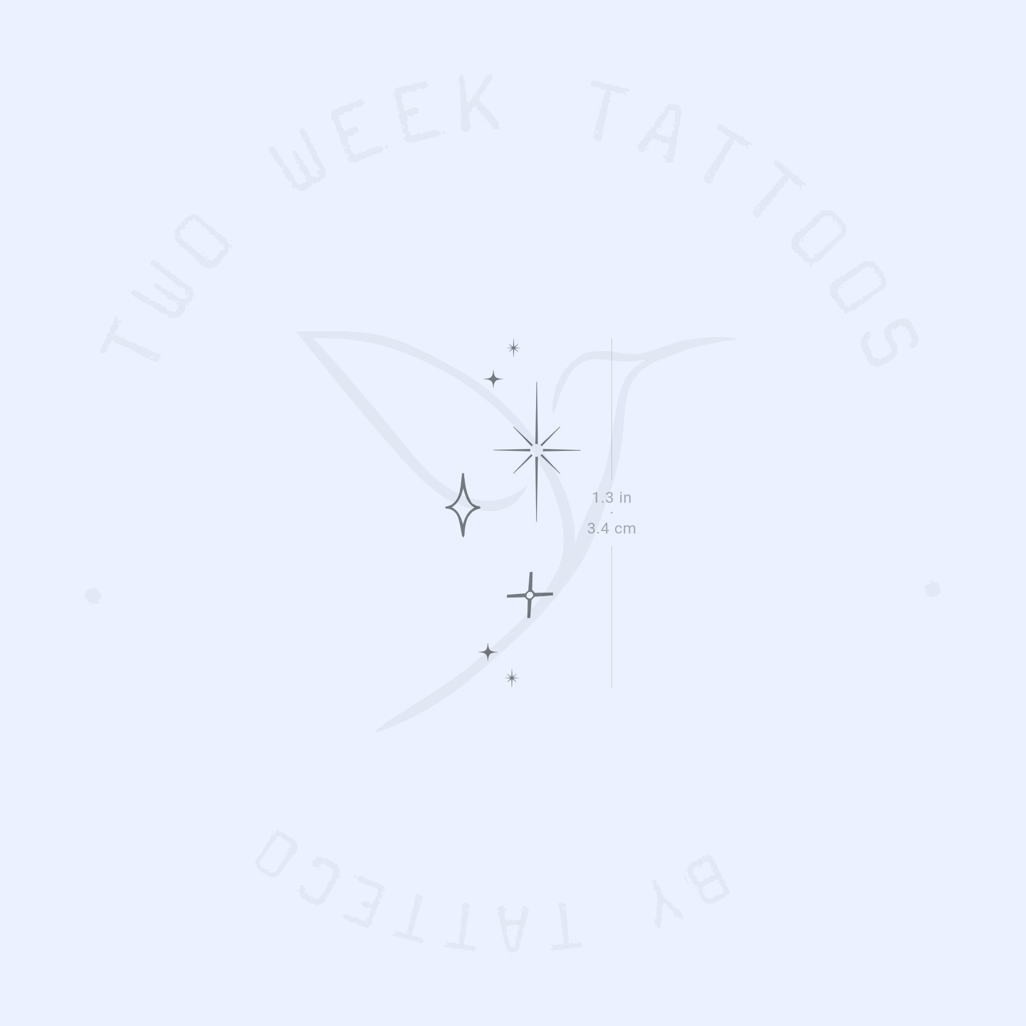 Stars Sparkles Semi-Permanent Tattoo (Set of 2)
