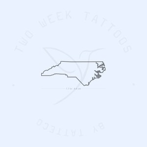 North Carolina Karte Semi-Permanent Tattoo (2er Set)